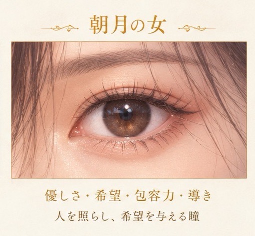 朝月の女の瞳
